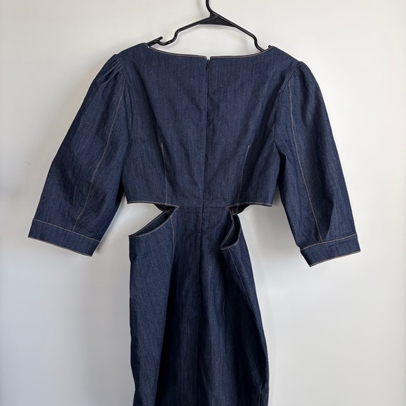 Cinq a Sept Lani Denim Cut-Out Mini Dress Indigo - Picture 3 of 10